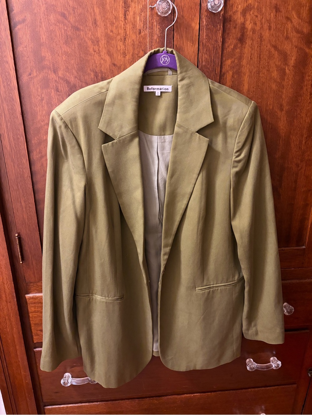 Reformation Olive Blazer Jacket
